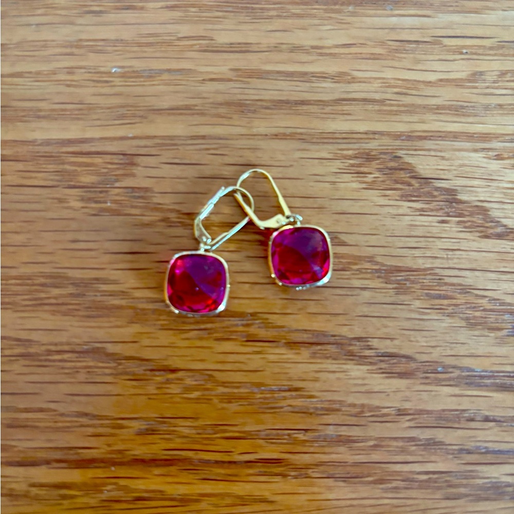 Swarovski Square Crystal Earrings